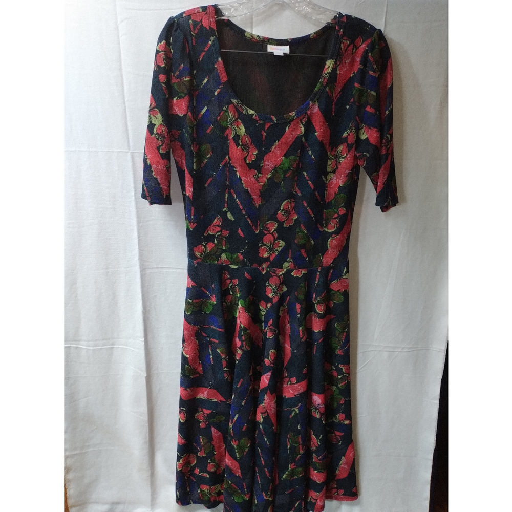 LuLaRoe "Nicole" Women's Dress Size Large Floral Multicolor